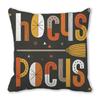 Creative Halloween Happy Letters Digital Printing Short Plush Pillow Covers for Car Sofa Office Cushion Cover Home Goods