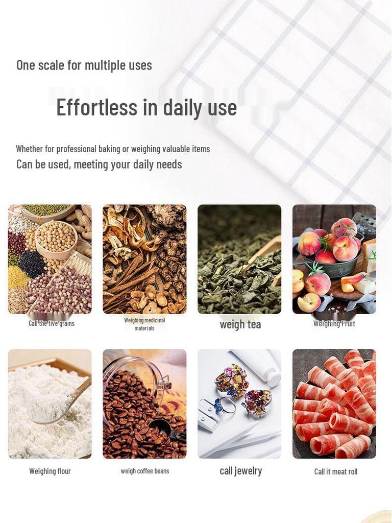 10kg Rechargeable Stainless Steel Kitchen Scale for Food & Baking