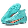 Large Size 45 46 47 Football Shoes, Men's High-top AG Spikes Artificial Grass Competition Training Shoes Men