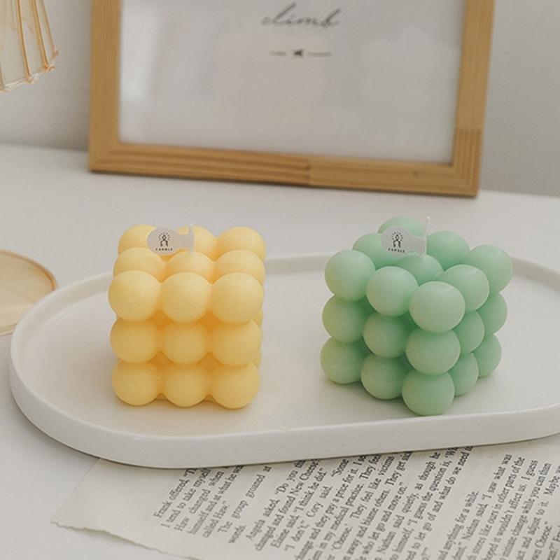 6x6cm Cube Candle Aroma Scented Candles Natural Soy Wax AromatherapyFragrant Birthday Gift