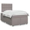VidaXL Bed Slat Base with Mattress Taupe 120x190 Cm Fabric, Bed, Platform Bed, Panel Bed, Furniture of 3292745