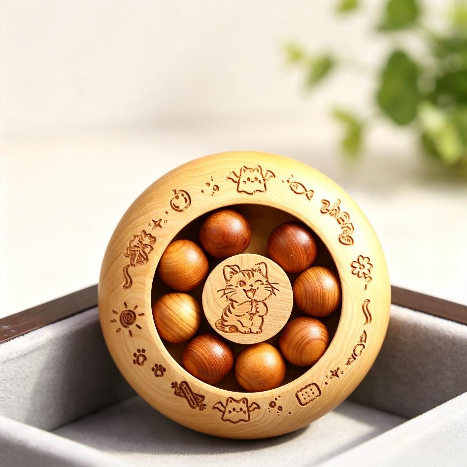 Cliff Cypress Luxury Rosewood Decompression Gyro: Handheld Wind Fire Wheel for Relaxation and Luck
