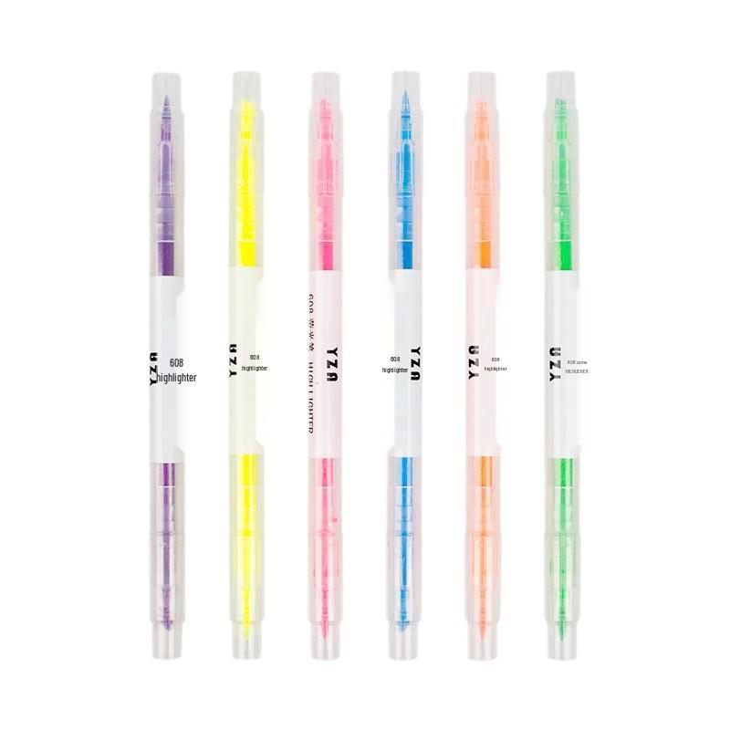 Bunter doppelseitiger Textmarker für Schüler und Notizbücher