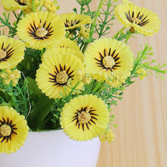 1 Zestaw Sztuczna Doniczka Nieblaknąca Ozdobna Wielofunkcyjna Wyraźna Tekstura Nie Wymaga Przycinania Sztuczny Kwiat Dekoracja Ogrodu