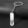 NEW DIY Stainless Steel A-Z Letters Key Chain 26 Alphabet Charm Metal Keyring Men Women Car Key Ring Unique Gift