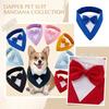 Pet Scarf Bandana with Tie and Adjustable Collar, Bib for Dogs Cats