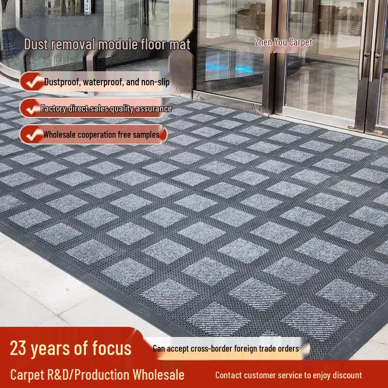 Tappeto d'ingresso commerciale antiscivolo: Tappeto per pavimenti antipolvere, assorbente per l'acqua, componibile