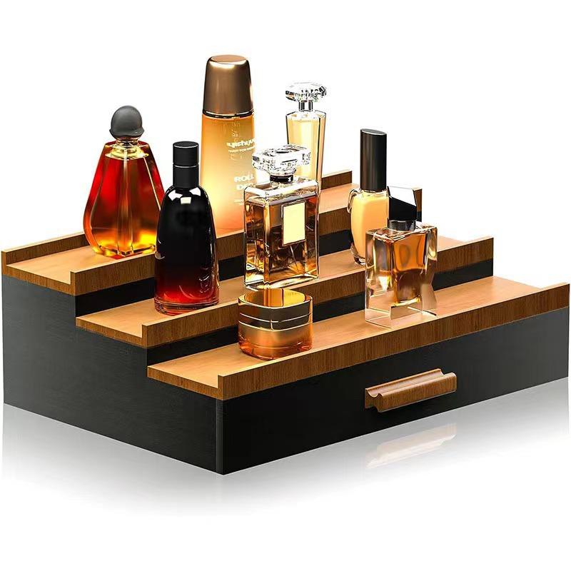Wooden Perfume Display Stand with Drawer