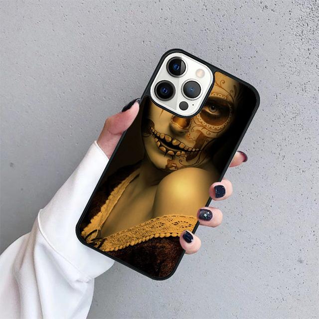 Mexcian sugar skull Phone Case Cover For iPhone 17 Air 15 16 14 13 12 Pro Max 11 Pro Max Plus Coque Shell