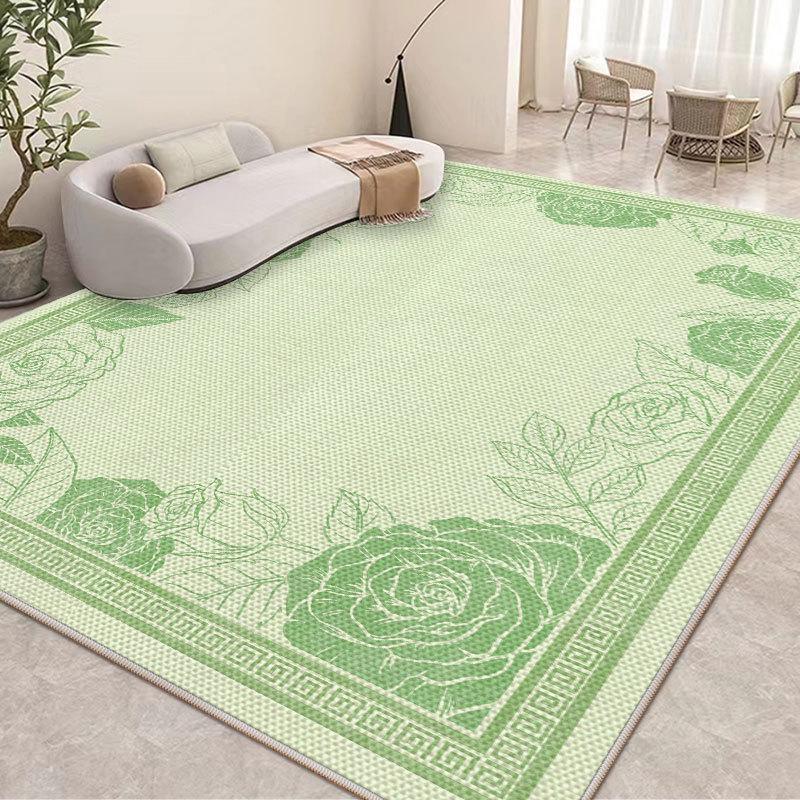 Oddychający dywan z lodowego jedwabiu: Nowoczesny dywan do salonu/sypialni, pochłaniający pot i stylowy na sofy i stoliki kawowe