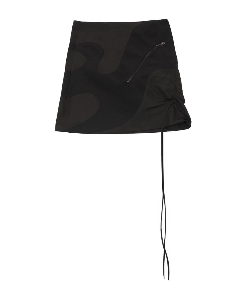 Myullib Shirring Strap Skirt/Black