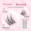 Glue-Free, Stemless, Self-Adhesive Invisible Sunflower False Eyelashes: Lightweight, Double-Pointed, Segmented, Easy for Beginners.