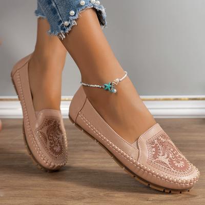 Büyük Beden Dikişli Kadın Düz Loafer'lar
