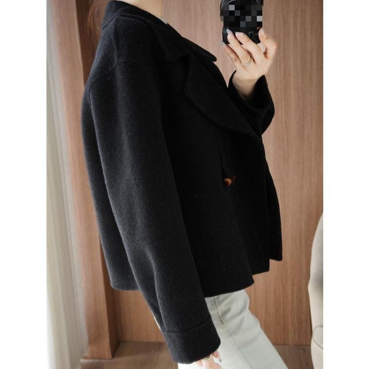 Fashion Women's Woolen Coat Short Warm Long Sleeve Jacket