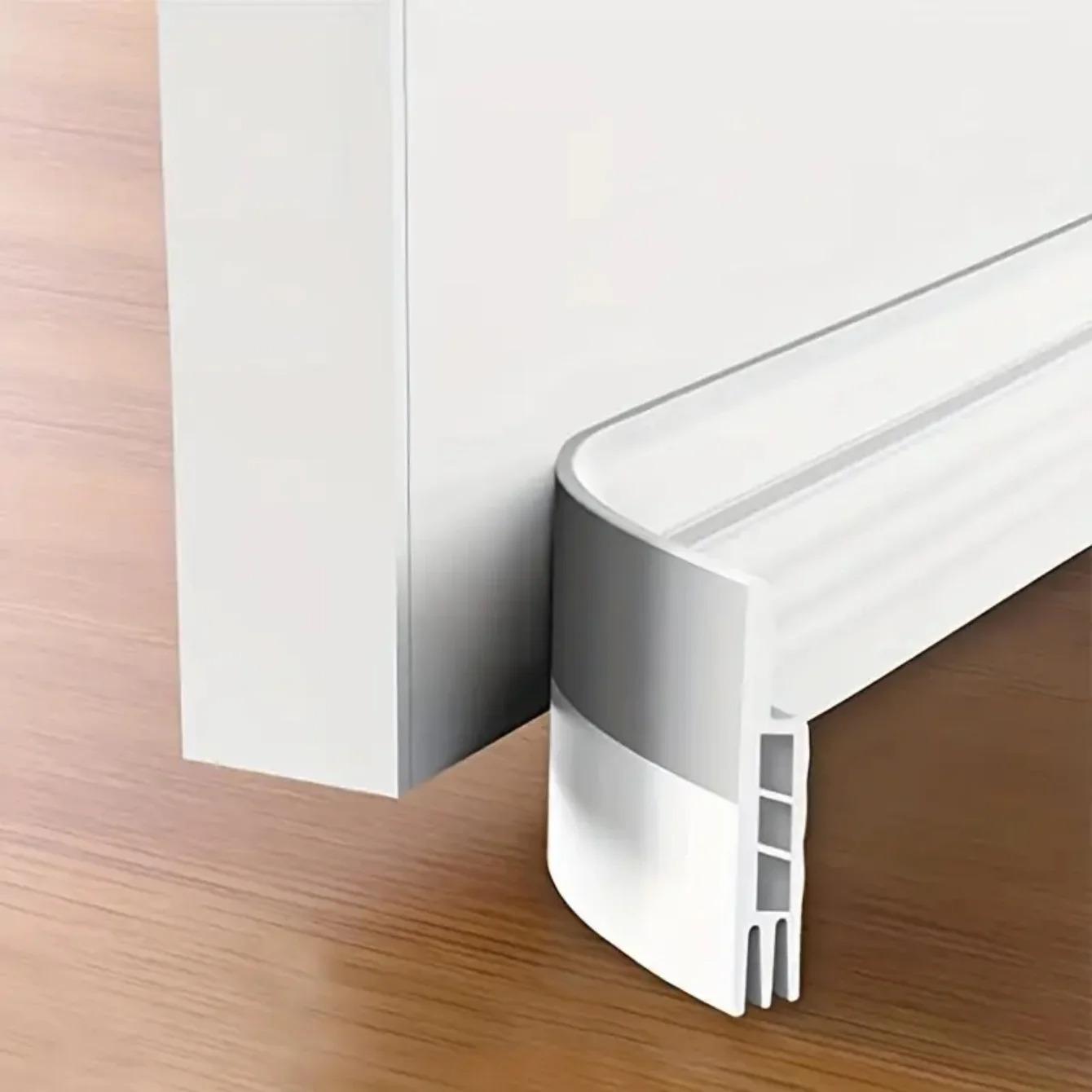 1PC 1m/39.37in Door Draft Stopper Under Door Draft Blocker Insulator Door Sweep Weather Stripping Noise Stopper Strong Adhesive 1m