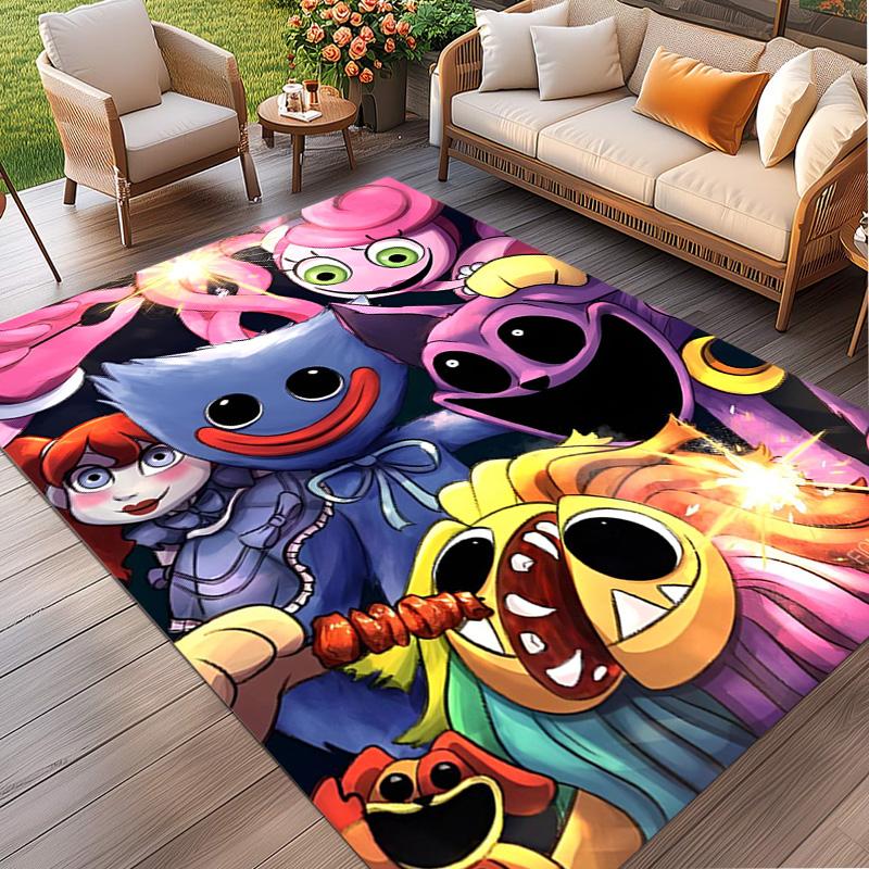 Huggy Wuggy Print Rug, Washable Floor Carpet, For Entryway Dorm Laundry Room Office Study, Home Decor Birthday Christmas Gift