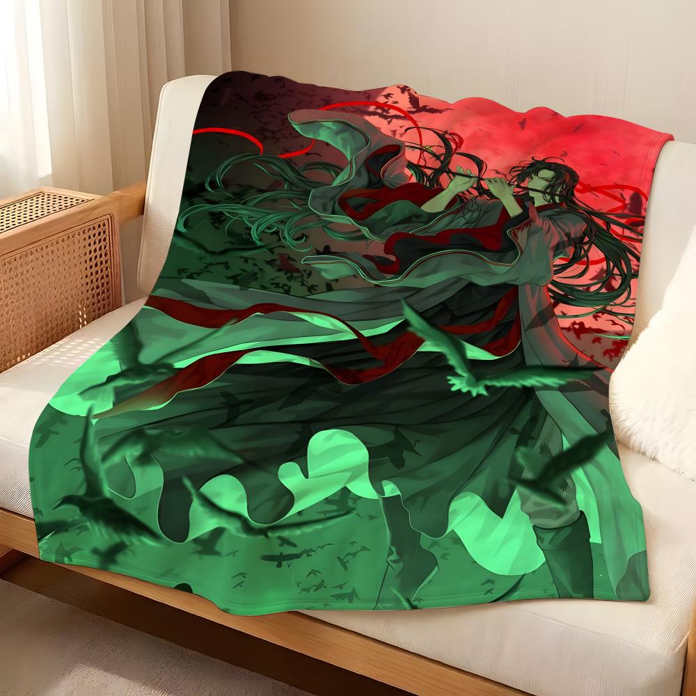 Novel G-Grandmaster O-Of D-Demonic C-Cultivation Throw Flannel Blanket Suitable for Sofas Beds Offices Travel, Camping Chairs