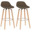 Day and Night - Day and Night Kitchen Stools 2 Units Brown Fabric