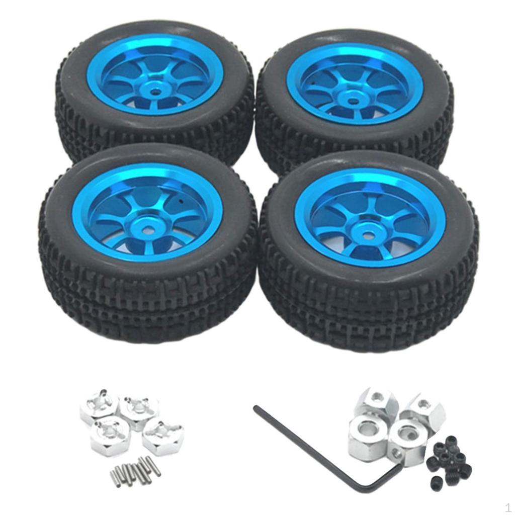 Of Rubber Tires & Wheels Rims 12mm A949 A959 for WPL C14 C24 D90 D91 Model Buggy DIY
