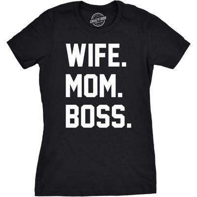 Dames Vrouw Moeder Baas Grappig T-shirt Ik Ben De Baas Tee voor Dames Shirts voor Moeder