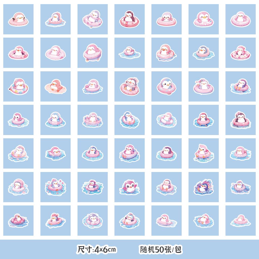 50 Pictures of Non-repeat Cute Style Graffiti Stickers Mobile Guitar Decoration Waterproof Stickers Children DIY Hand Account Stickers