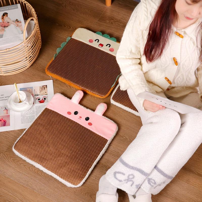 40x40cm Cartoon Animal Husky Cool Seat Cushion Office Chair Breathable Vine Seat Cushion Hip and Butt Protection Cushion