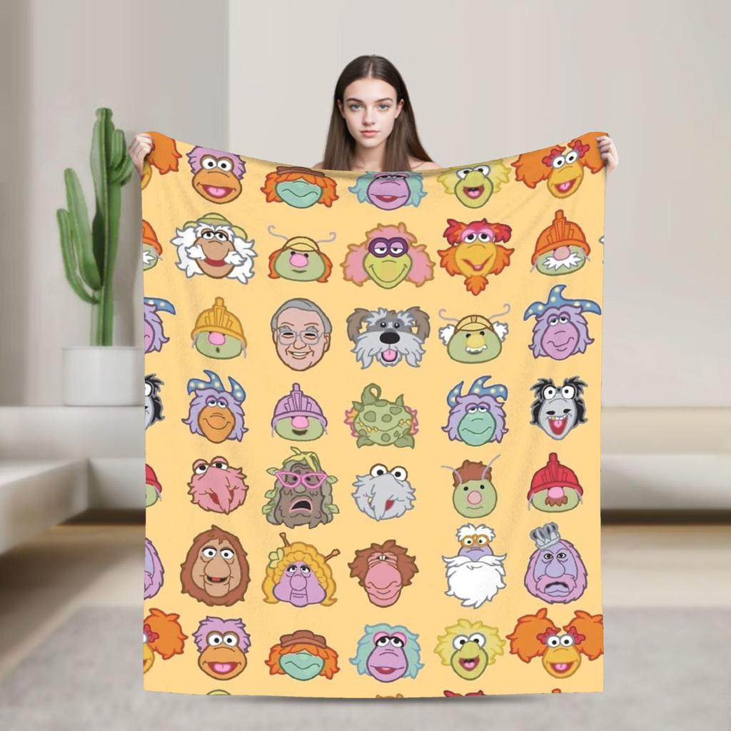 The Muppet Christmas Carol 20th Anniversary Muppet Show Flannel Blanket Novelty Throw Blankets for Home 150*125cm Bedspread