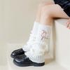 Soft Cotton Long Stockings Bow Calf Sock Sweet Knitted Socks  3-12 Year Children