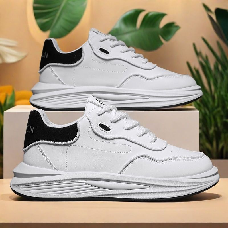 

Мужская обувь 2025 года, новая весенняя легкая белая обувь, обувь для досок, трендовая универсальная модная дышащая молодежная нишевая модная обувь 39