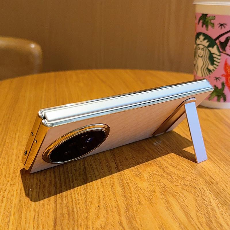 For VIVO X Fold 3 Pro X Fold 3 X Fold 2 galvanized leather phone case with stand