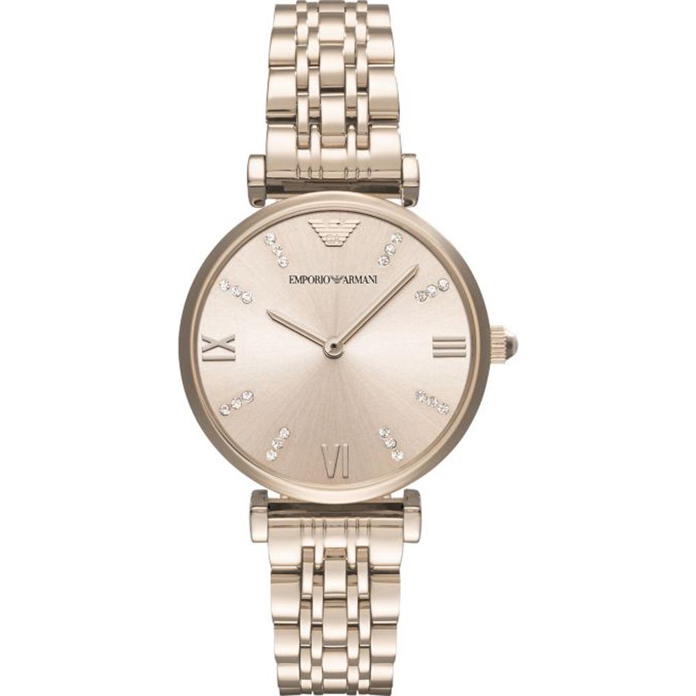 Emporio Armani Gianni T-Bar Rose gold Stainless steel Ladies Quartz Watch AR11059 розового золота