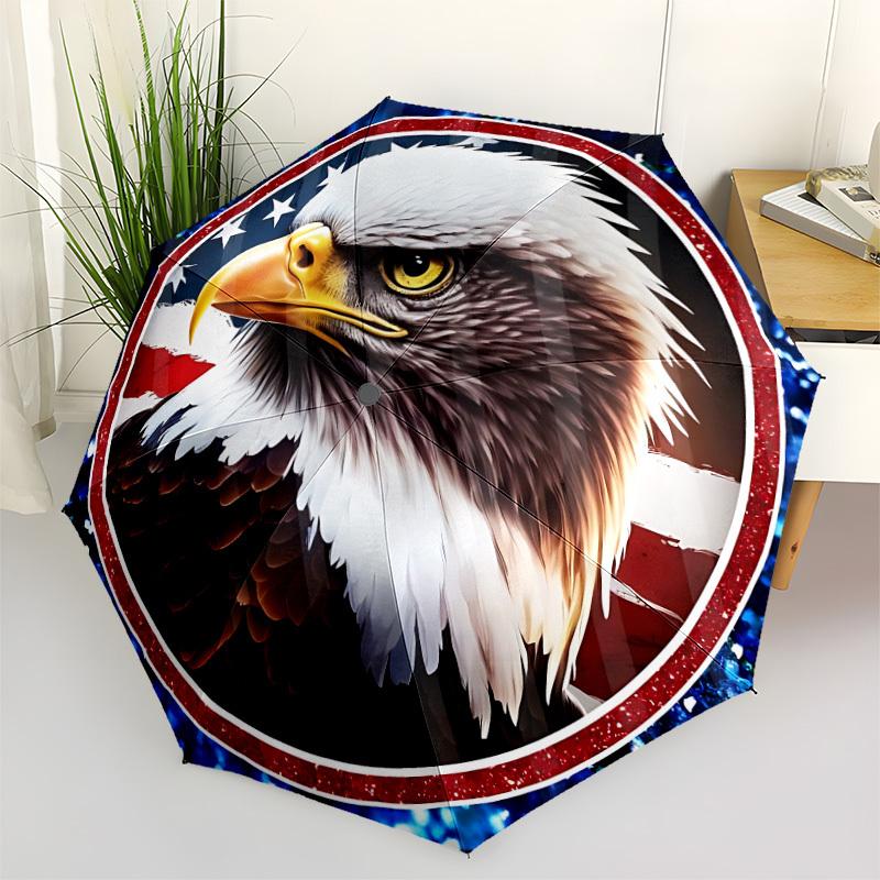 

1pc Patriotic Symbol Automatic Open/Close Umbrella - Portable Collapsible Umbrella with 8-Rib Stability, Fashion Lovers yy251017147