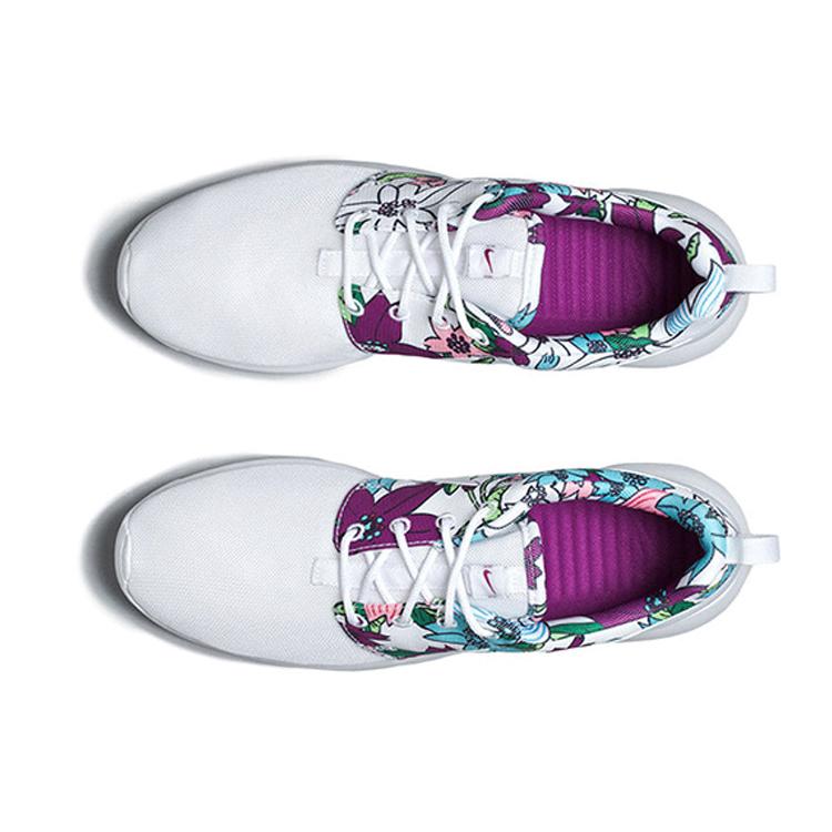 Nike Roshe Run White Floral Aloha Womens 599432-113