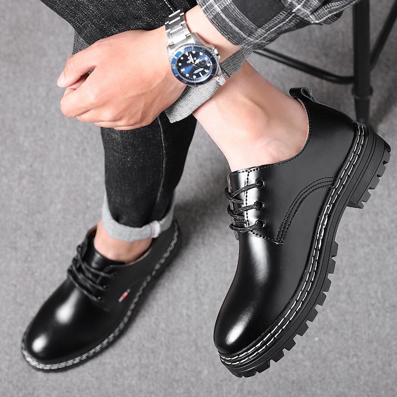 

Обувь из натуральной кожи. Мужская повседневная обувь. Модная брендовая мужская обувь на плоской подошве из коровьей кожи. Черно-белые туфли. 46 чёрный