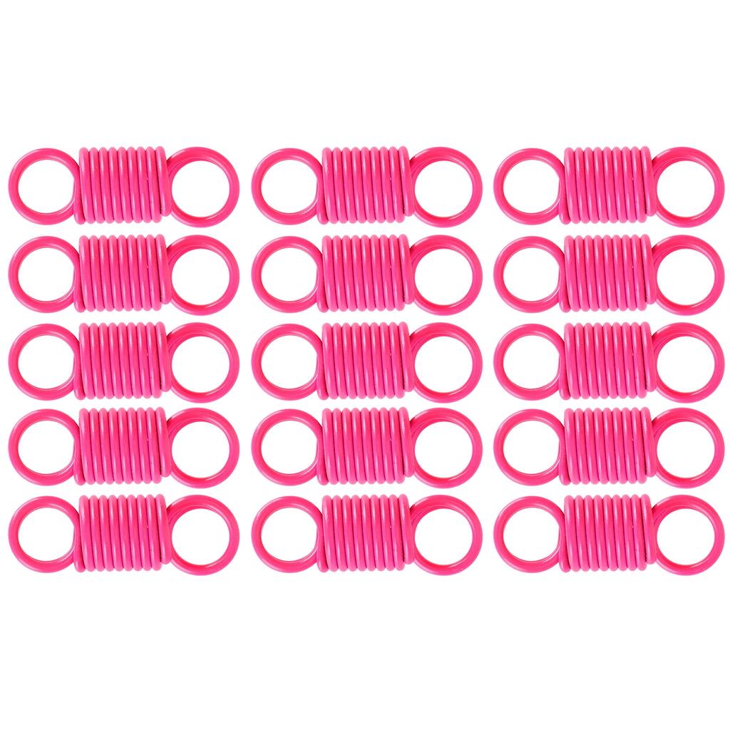 15Pcs Extension Spring Colorful Compression Small Tension Springs for Bag Strap AdapterRose Red