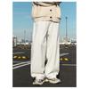 Washed distressed straight loose-fit men's jeans, new four-season vintage silhouette, trendy casual long pants