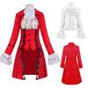 European & American Women's Medieval Lace Spliced Trench Coat Costume Set