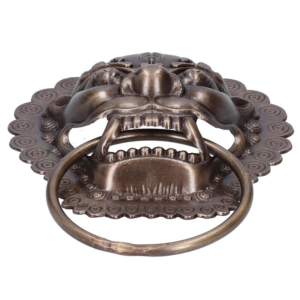 Dörrknackare i kinesisk stil Antik djurhuvud Dörrring Trädörr Dragring Reservdelar