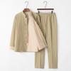 Herren Baumwolle Leinen Hanfu Tang Anzug: Zen-inspirierte Damen-Oberbekleidung mit Froschknöpfen für Frühling und Herbst.