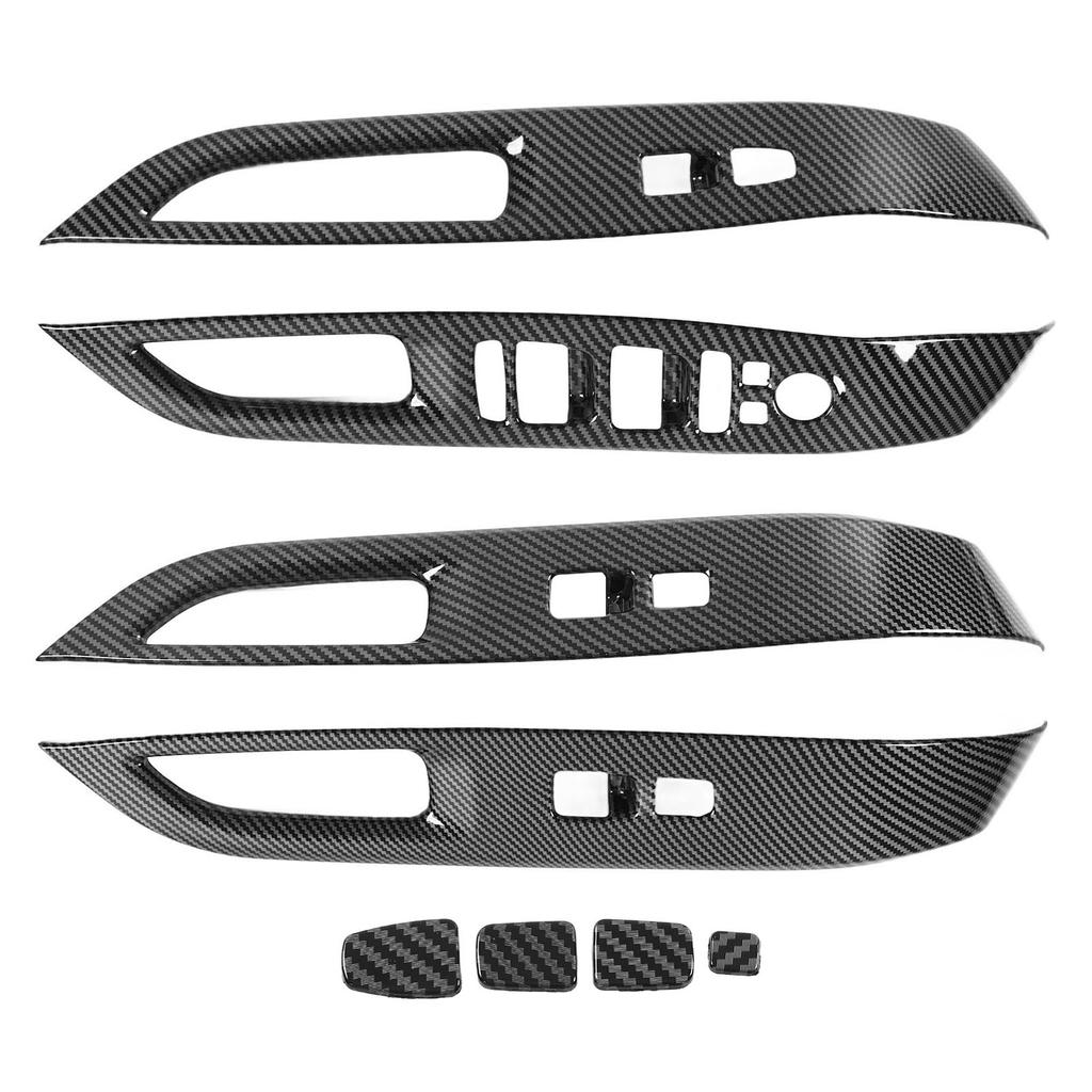 8 Stück Türfenster Schalterblende Dekoration Kohlefaser-Stil Hebeschalter Tastenabdeckung Ersatz Für Hyundai Tucson