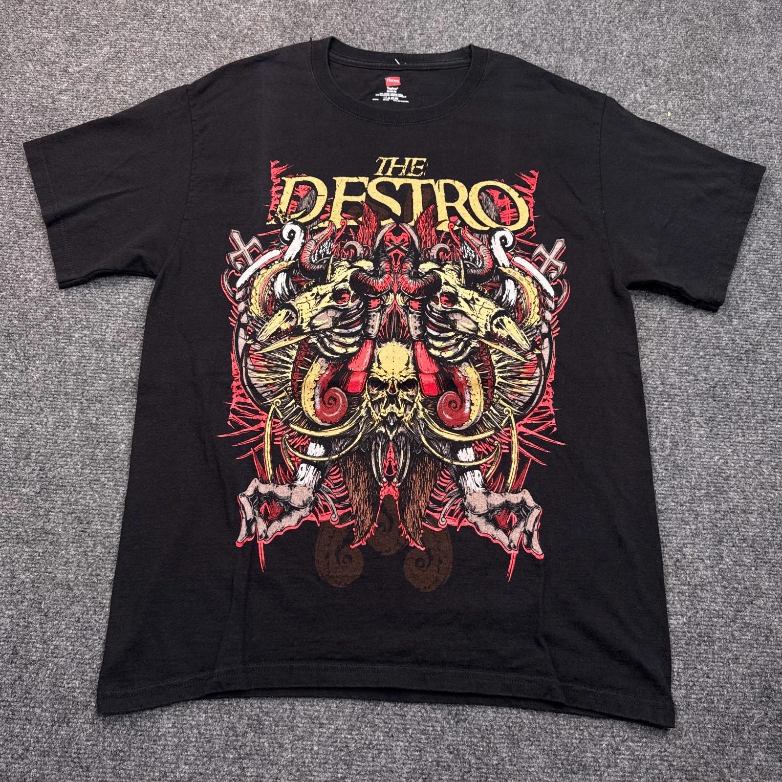 The Destro Metal Band T Shirt Adult Size Medium Black Y2K Death Emo Tee S