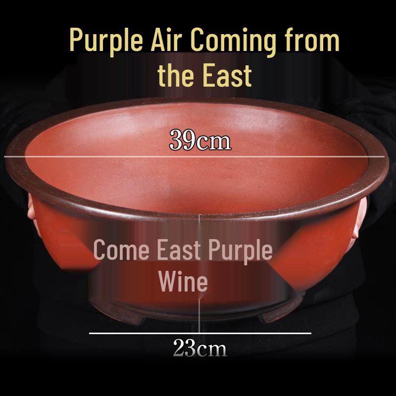 Extra Large Purple Clay Tall Flower Pot 2025 - Cylindrical Ceramic Design