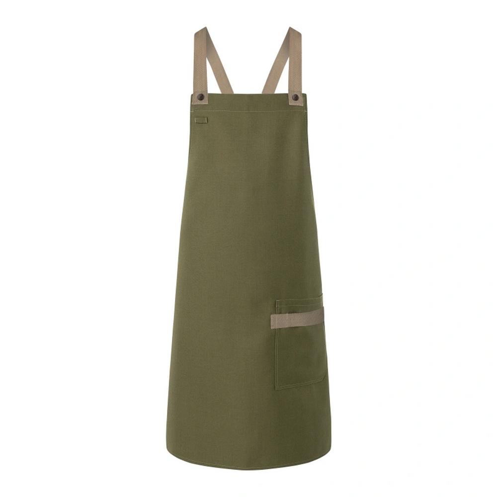 Urban-Look Cross Strap And Pocket Bib Apron