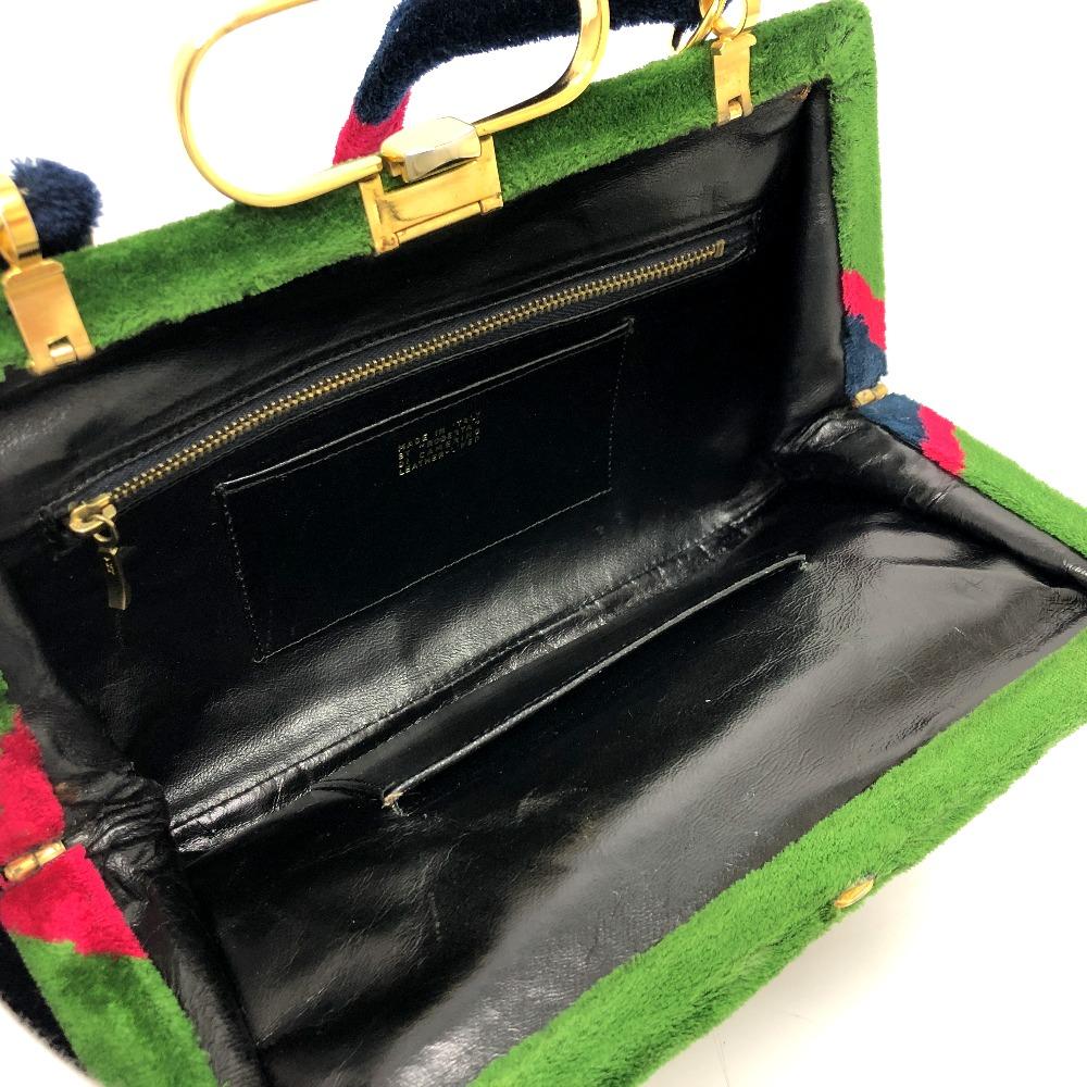 Roberta di Camerino Kisslock handbag Hand Bag Velor Multicolore/GoldHardware