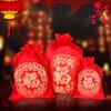 Non-Woven Fabric Red Gift Bags Large Capacity Gift Packing Souvenir Bag  Chinese New Year Spring Festival Shopping Handbags