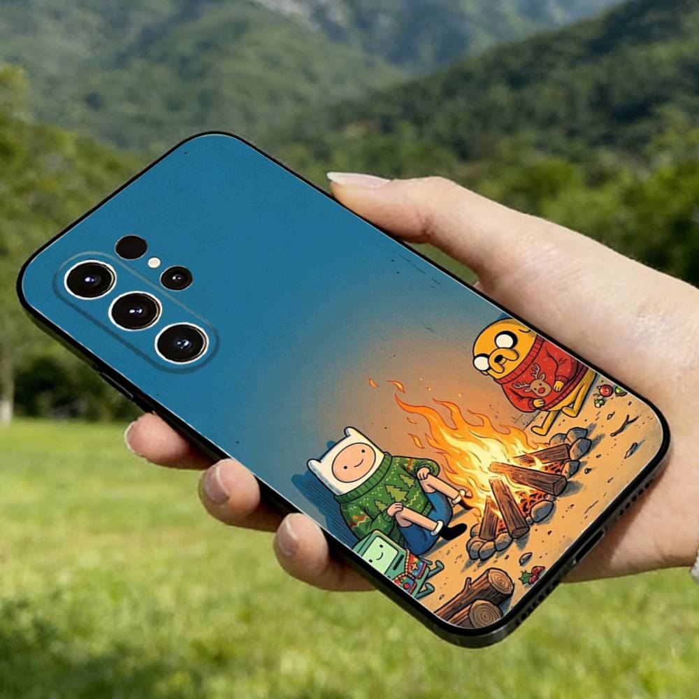 Adventure Time Phone Case For Samsung Galaxy A56,36,26,16,76,55,35,25,15,54,34,24,14 Soft Silicone Black Cover