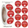 500 Sheets/Roll Red Christmas Holiday Sealing Stickers for DIY Crafts