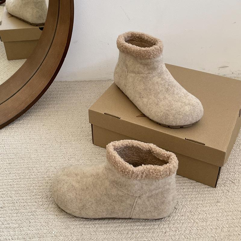 

Women s large size soft elastic winter warm cold padded snow boots non-slip wear outdoor casual sneakers cotton boots 39