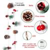 20/30 LED Red Fruit Bell, Pine Cone, Pine Needle Light String, Festive New Year Home, Christmas Decoration, Party Atmosphere
