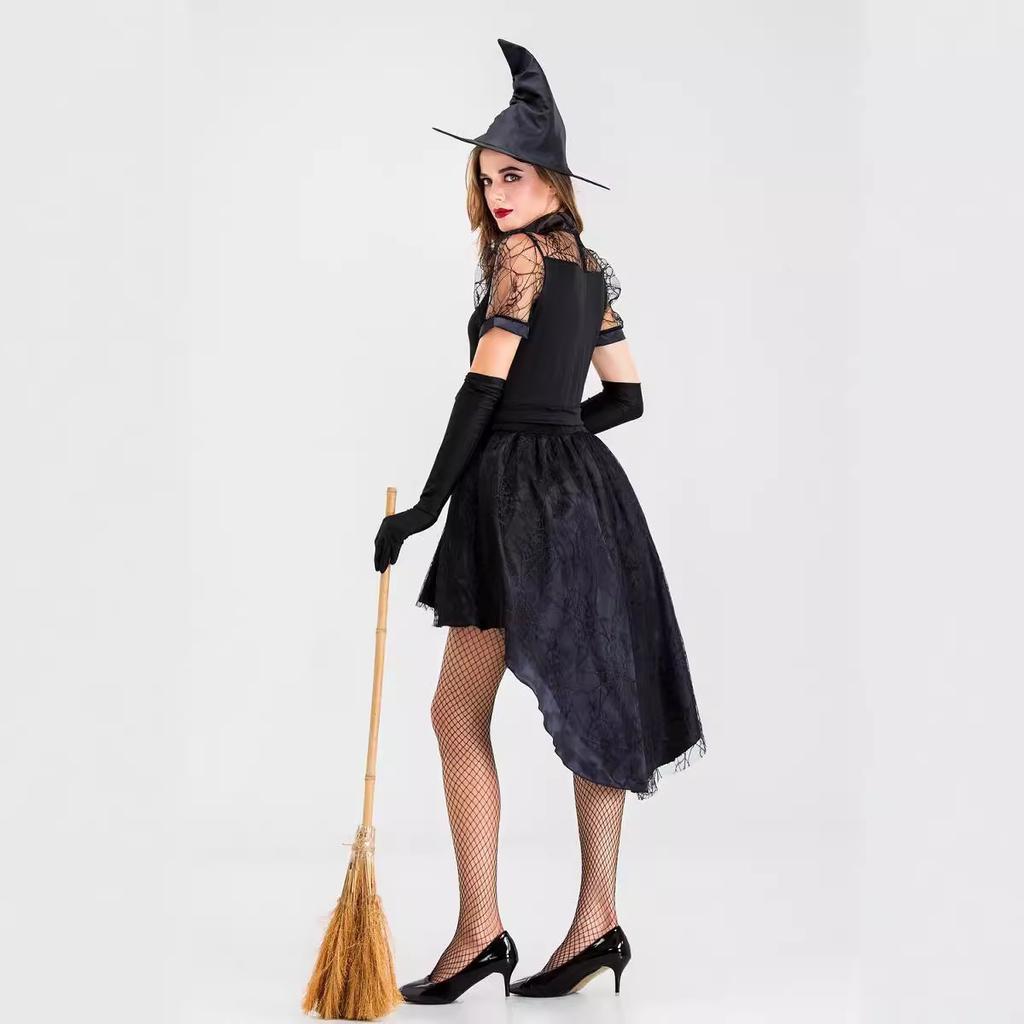 Cosplay Halloween Costume Adult Black Witch Game Suit Sexy Witch Game Suit Witch Party Stage Costume